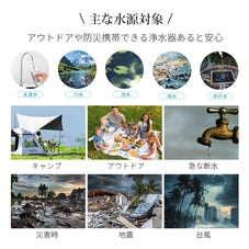 携帯浄水器 防災 携帯用 浄水器 アウトドア 災害用 携帯ろ過器