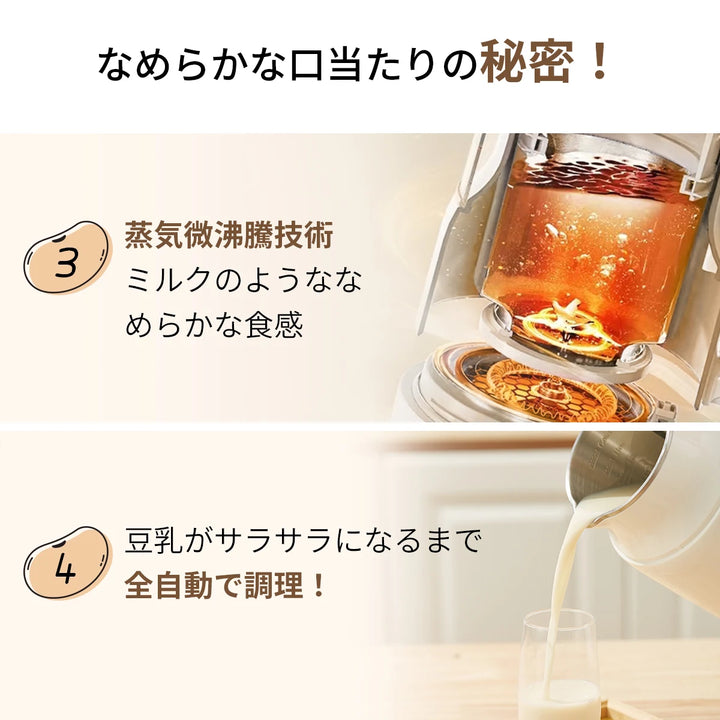 SOLEMOOD 豆乳メーカー 全パーツ分解可能掃除簡単