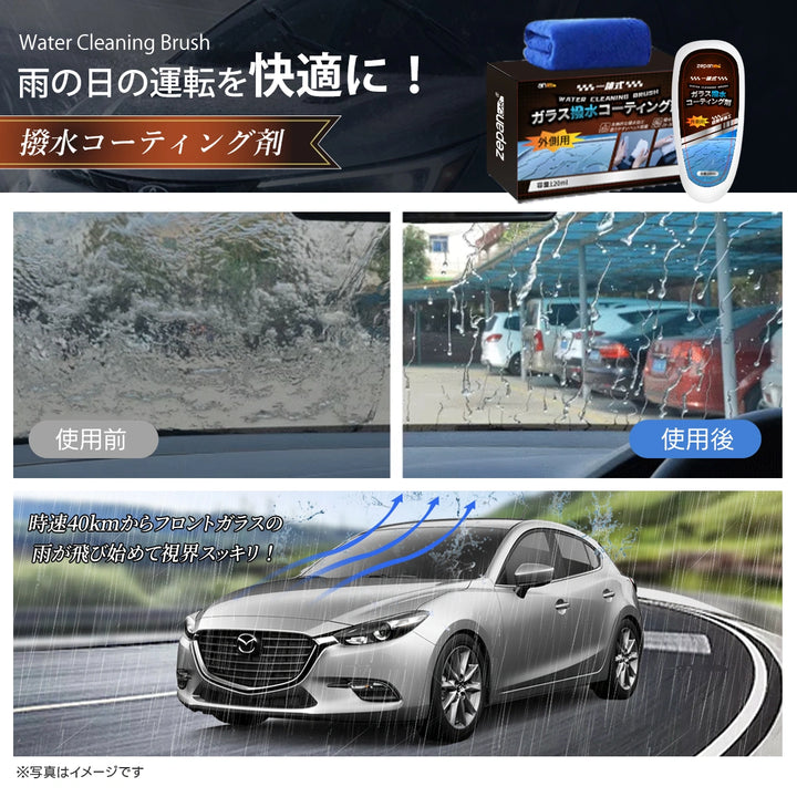 Zepancar 車 曇り止め/ 撥水ブラシ