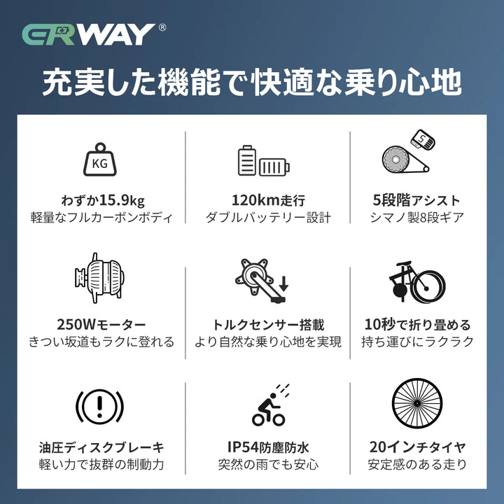 電動折りたたみ自転車 ERWAY A08