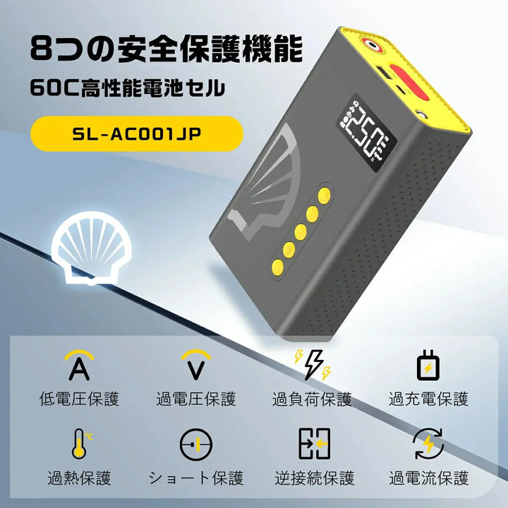 4in1多機能ジャンプスターター 6Lガソリン車/3Lディーゼル車対応 12Vバッテリー 専用