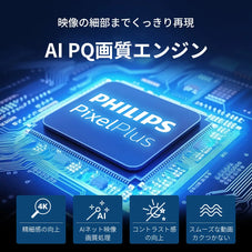 PHILIPS チューナーレステレビ 50型 PUH7700