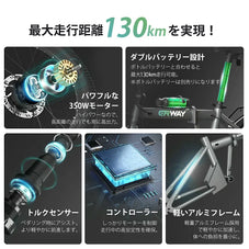 折りたたみ電動アシスト自転車 ERWAY A01