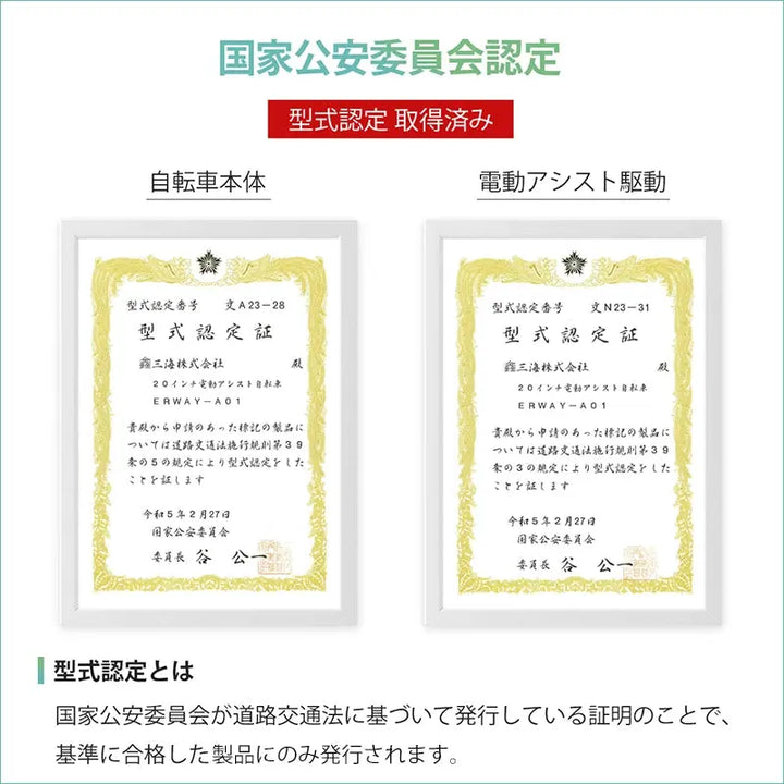 折りたたみ電動アシスト自転車 ERWAY A01
