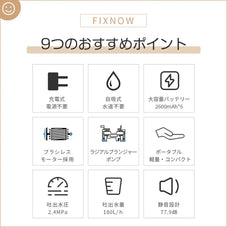 充電式高圧洗浄機 Fixnow