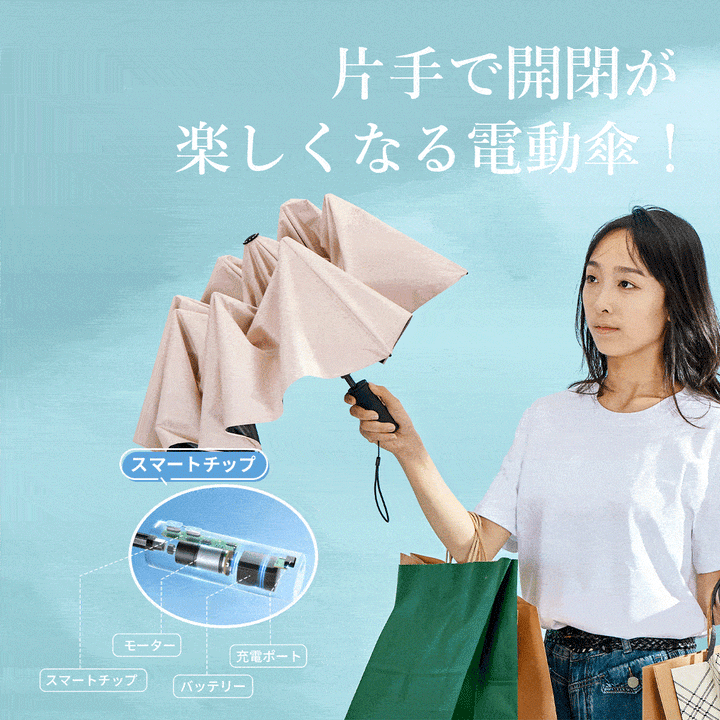 自動開閉折りたたみ傘 Rainsmile modeng