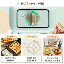 電気 ワッフルメーカー ホット サンドメーカー SOLEMOOD