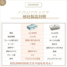 ホットプレート 焼肉 グリル鍋 一人用 SOLEMOOD