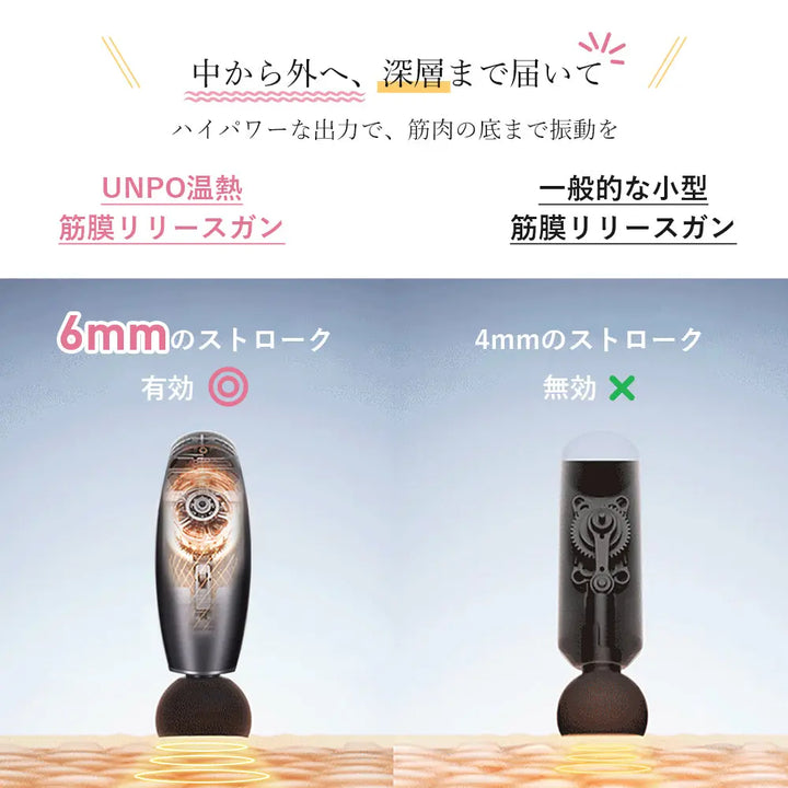 筋膜リリースガン UNPO S5F 温熱機能付き