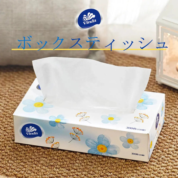Vinda　ボックスティッシュ　 5 × 16 パック 80個    300枚 (150組)