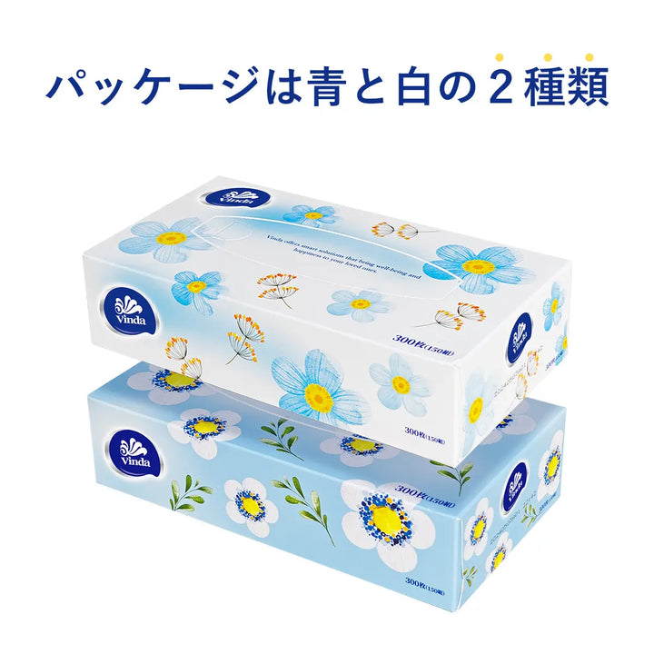 Vinda　ボックスティッシュ　 5 × 16 パック 80個    300枚 (150組)